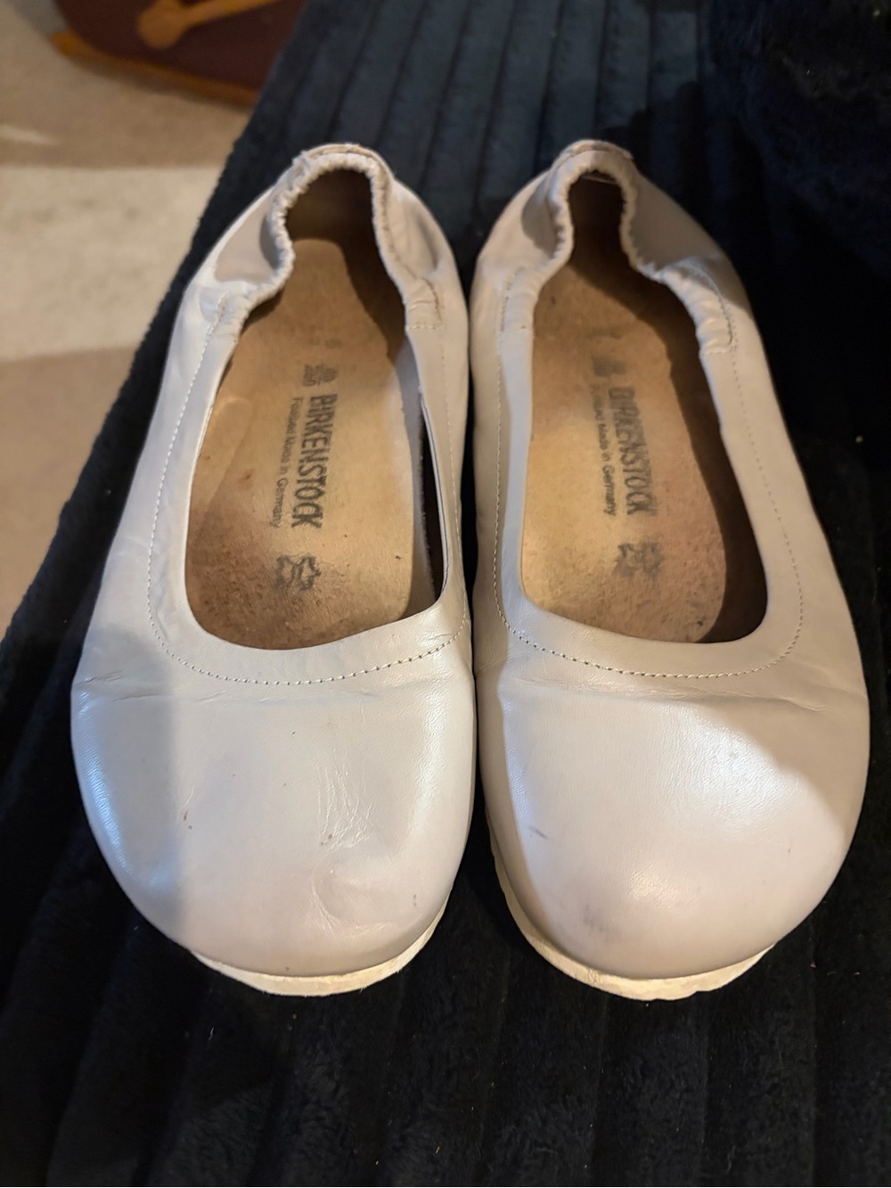 Birkenstock Womens gray Leather Ballet Flats size 40